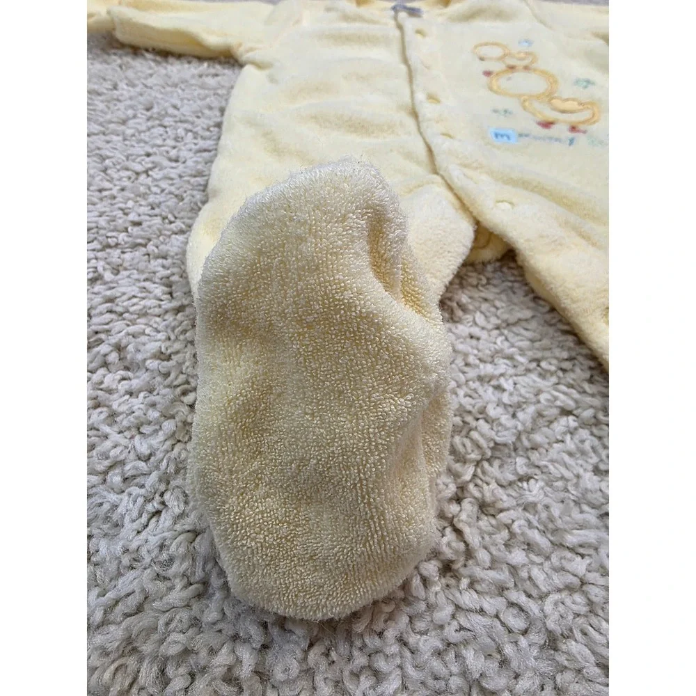 Carter's 3M‎ Yellow Footed Pajamas Mommy & Me Duck Embroidered Baby Sleepwear